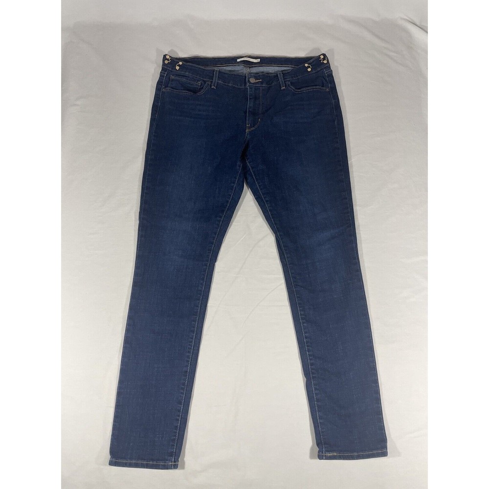 Levi's 711 Skinny Jeans Womens Size 34 Blue Medium Wash Denim Mid Rise 5-Pocket